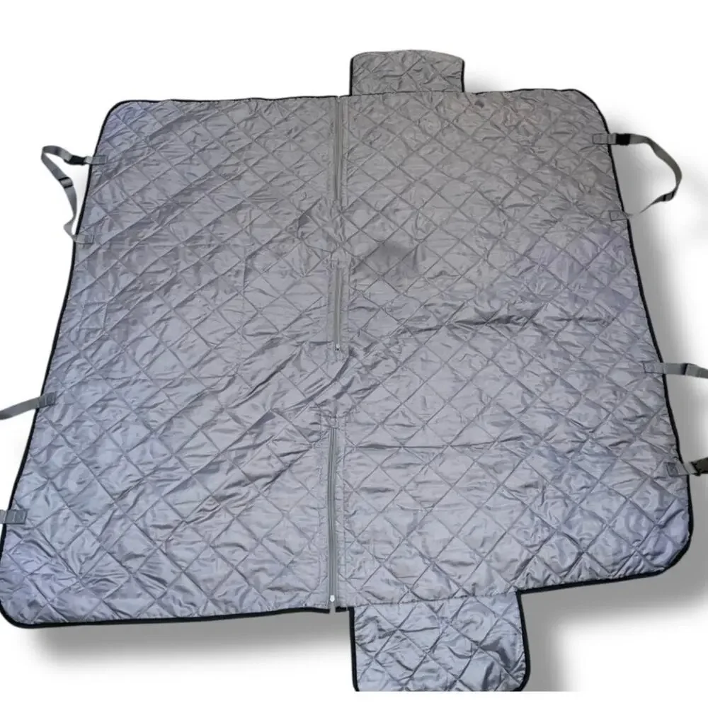Top Paw Hammock Car Seat Cover Gray Quilted Pet Dog Travel Protector Bench Rear